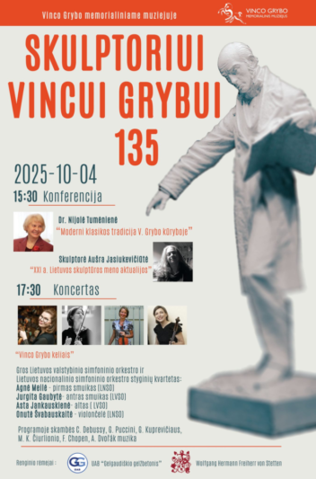 MINĖJIMAS „SKULPTORIUI VINCUI GRYBUI 135“